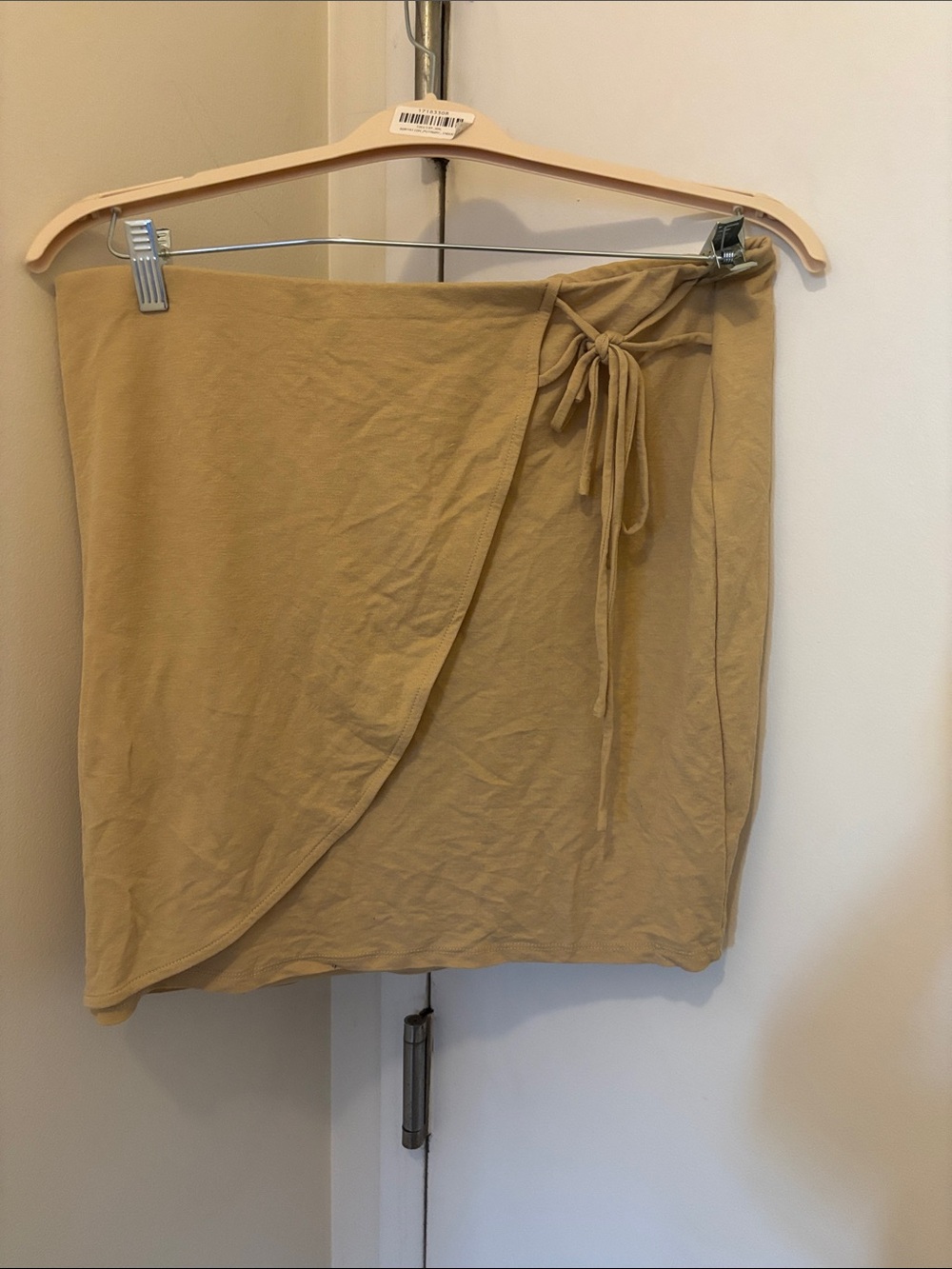 Women’s Tan Wrap Tie Mini Skirt
